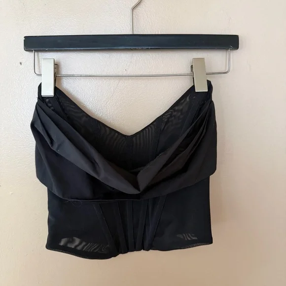 NBD Hailee Bustier Top Ivory Corset Boned mesh strapless Revolve NWT $168 Sz XXS - Picture 8 of 9